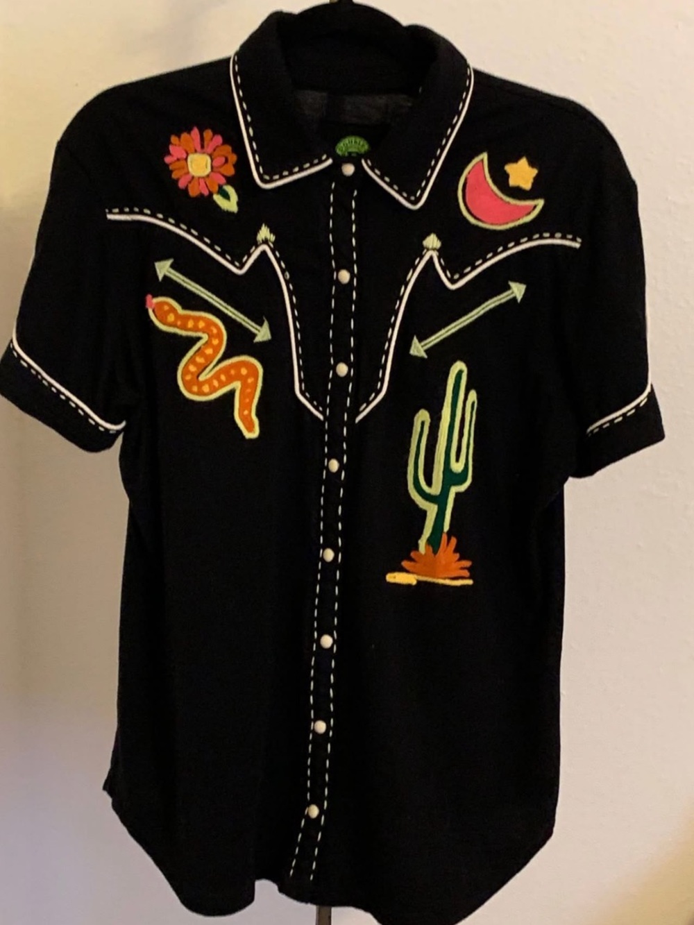 Double D Ranch Rattlesnake Ravine pearl snap jacket top cactus coyote RTL $395 L - Picture 3 of 7